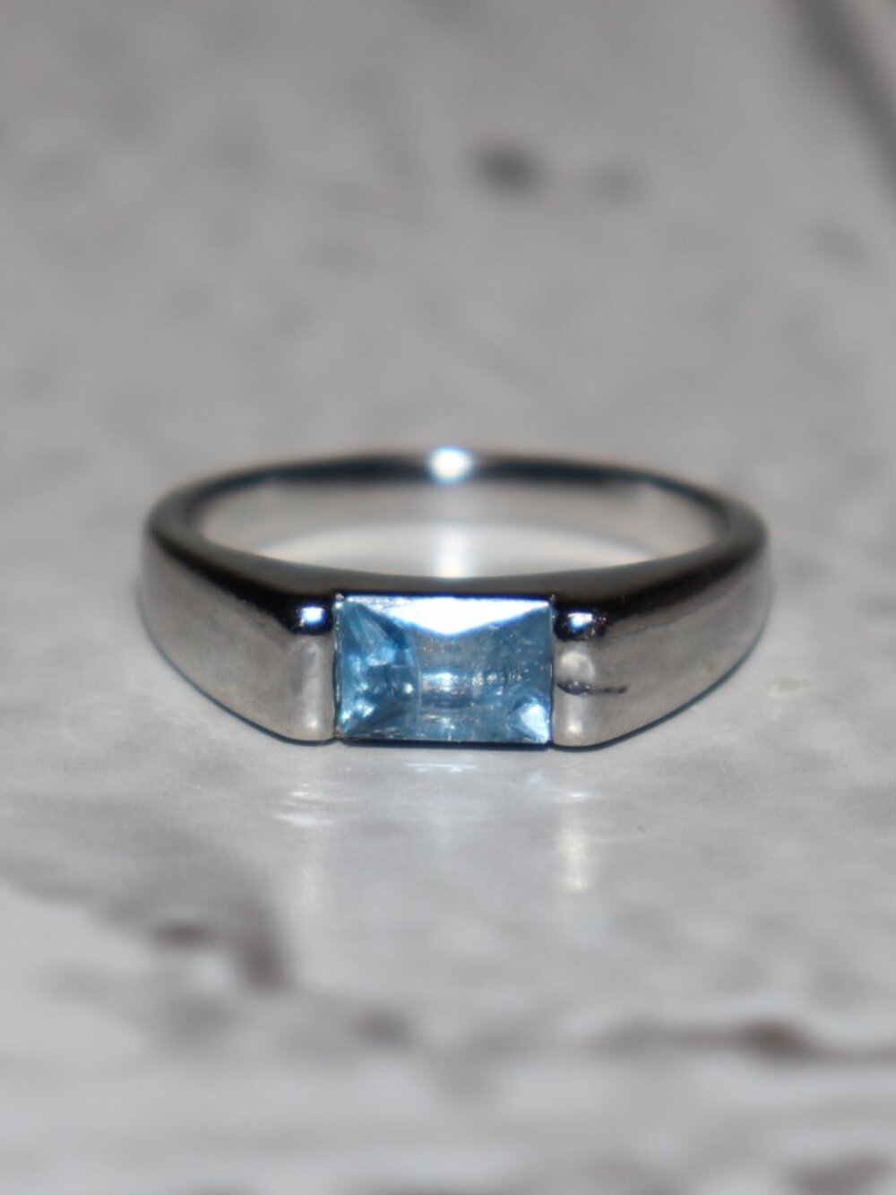 💙✨ Silver Oval Blue Halo Ring · Size 9 · NWOT